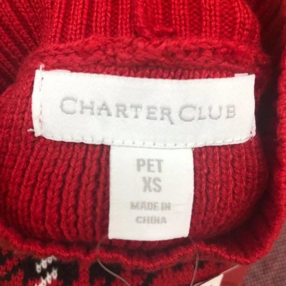 Charter Club Plaid Dog Sweater NWT Size Large - Picture 5 of 10